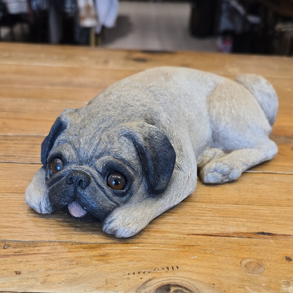 Sandicast Fawn Pug Dog Figurine 1982 Vintage